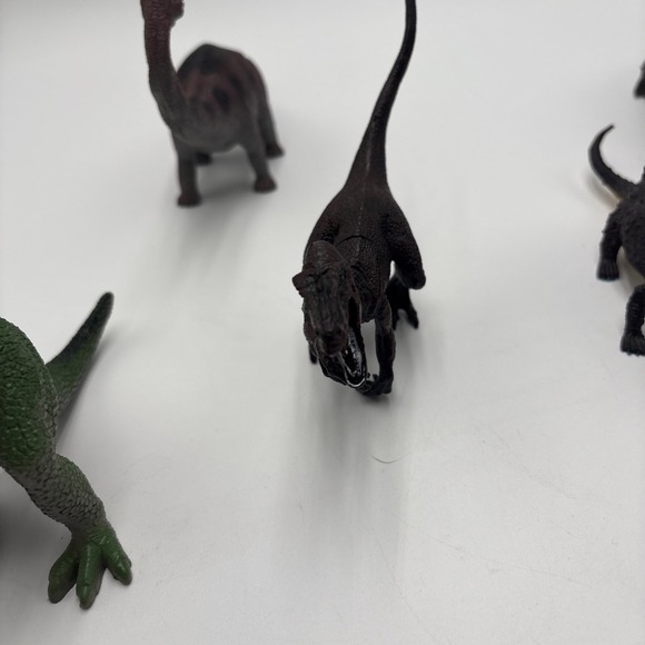 Vintage Dinosaur Figures Soft Hard Plastic Unbranded Lot Of 6 Velociraptor - Picture 10 of 16